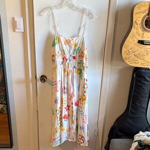 Blupepper Colorful Patterned Maxi Dress Sz L